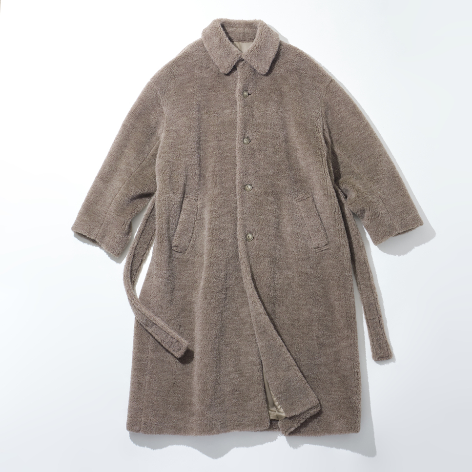 TEENY RANCH | Blanc YM / Wool Pile Oversize Single Coat