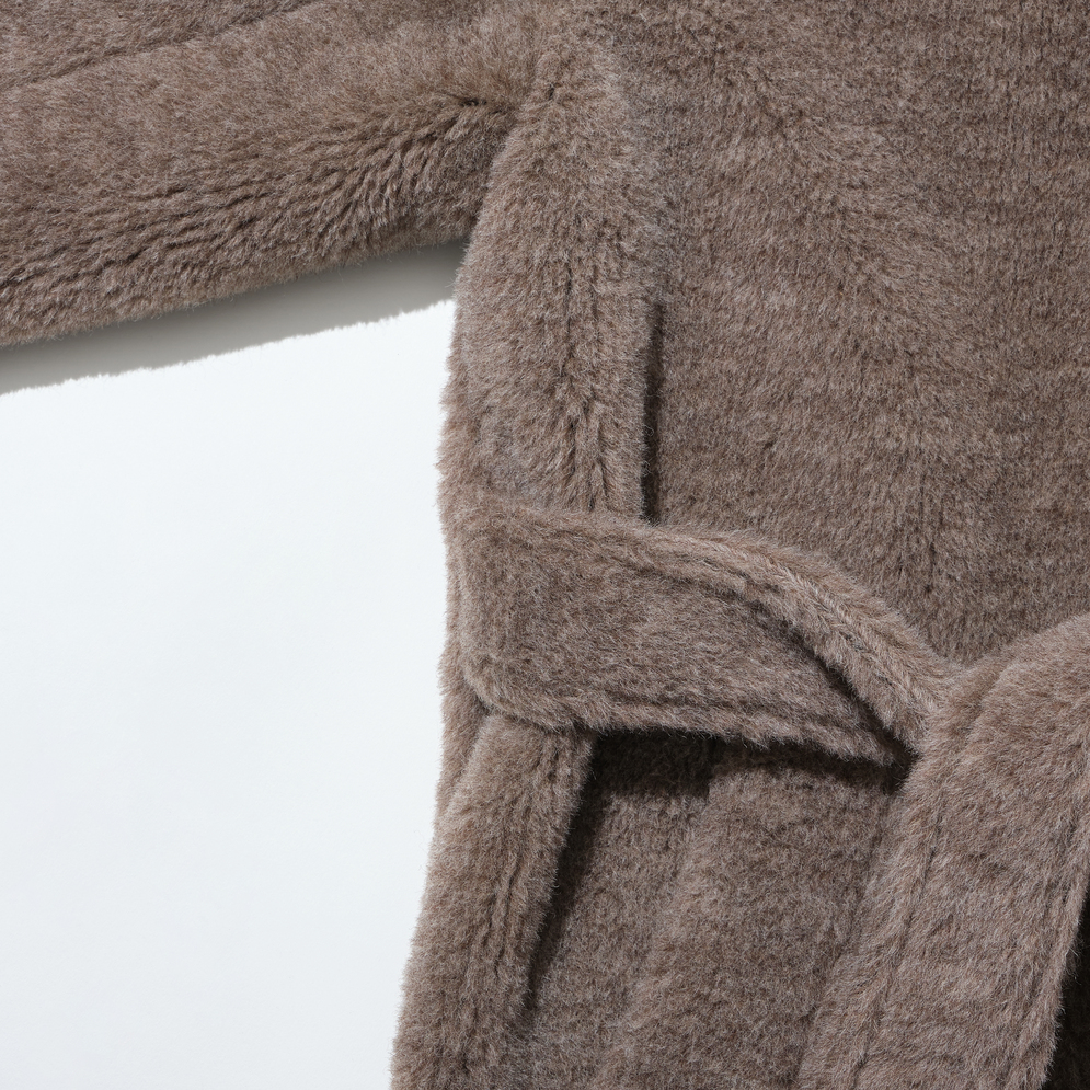 TEENY RANCH | Blanc YM / Wool Pile Oversize Single Coat
